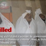 A massacre in Damascus suburbs – Marj As-Sultan town caused by gov forces warplanes on 27 Feb, 2015-01