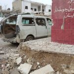 سيارة الإسعاف التابعة لمشفى كفرلاها في ريف محافظة حمص