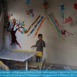 الأضرار في مركز جنة الأطفال للدعم النفسي جراء قصف طيران النظام السوري بالصواريخ 3 – 6 10 2017