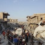 دمار بسوق مدينة الأتارب بريف حلب بقصف روسي 13 11 2017
