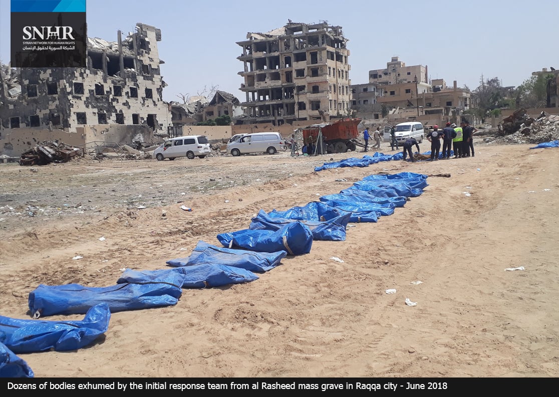 The Identification of Bodies in Mass Graves in Raqqa Governorate is an International Responsibility