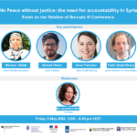 Invitation to Attend an Event Entitled: No Peace without Justice: the Need for Accountability in Syria, with Participation from the Syrian Network for Human Rights