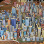 A small scale model built by 14-year-old Syrian Mohamed Qutaish, representing the way he imagines the reconstruction of Aleppo, Aleppo, Syria, August 31, 2015